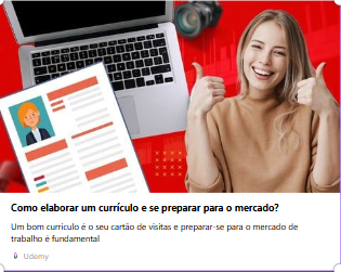 Capa do curso Como elaborar um currículo e se preparar para o mercado na Udemy