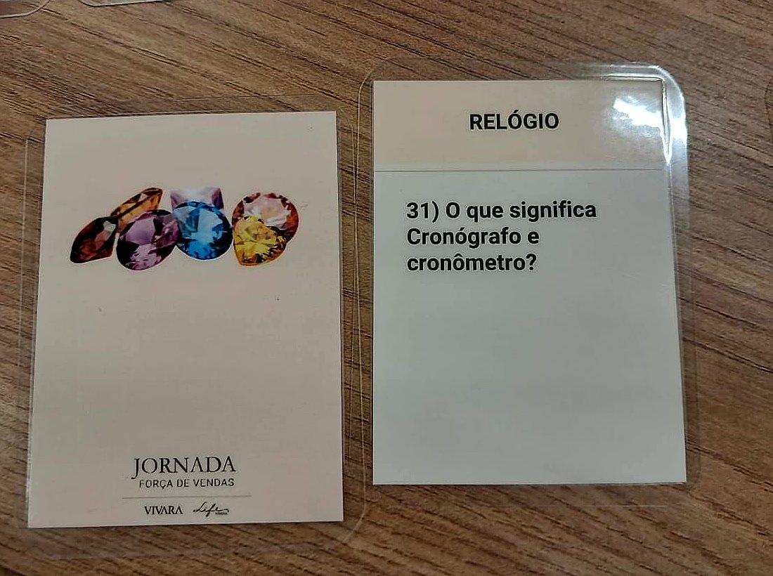 Detalhe de uma carta de pergunta da categoria Relógio